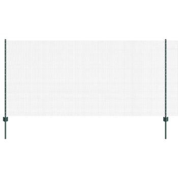 Geschweißter Drahtzaun mit Pfosten 50 x 1,2 m Grün Netz
