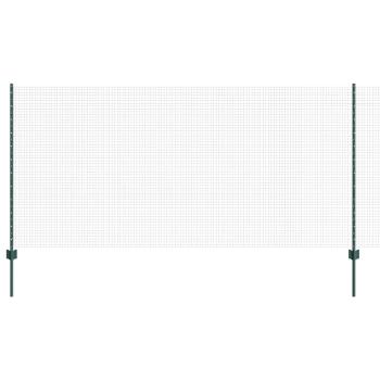 Geschweißter Drahtzaun mit Pfosten 50 x 1,2 m Grün Netz