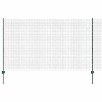 Geschweißter Drahtzaun mit Pfosten 50 x 1,4 m Grün Netz