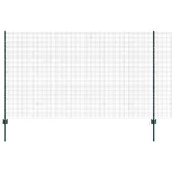 Geschweißter Drahtzaun mit Pfosten 50 x 1,4 m Grün Netz
