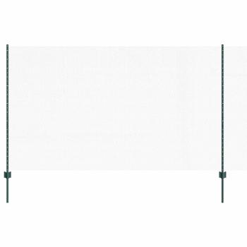 Zaun mit Pfosten Grün 1,4 x 10 m Stahl und PVC