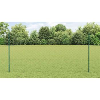 Sechseckiger Zaun mit Pfosten 25 x 1,2 m Grün Netz