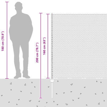 Sechseckiger Zaun mit Pfosten 100 x 1,6 m Grün Netz
