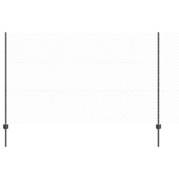 Sechseckzaun mit Pfosten 10 x 1,4 m PVC-beschichteter Stahl