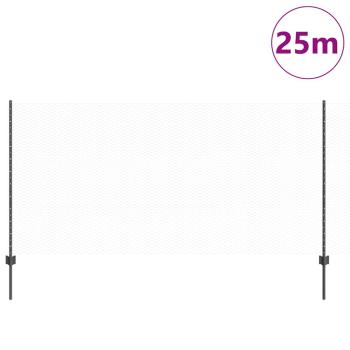 Sechseckzaun mit Pfosten 25 x 1,2 m PVC-beschichteter Stahl
