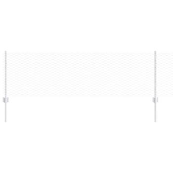 Zaun mit Pfosten Silber 0,6 x 10 m Stahl