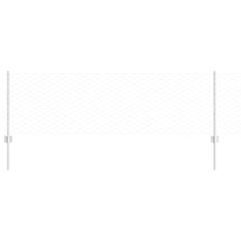 Zaun mit Pfosten Silber 0,6 x 10 m Stahl