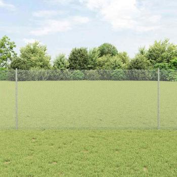 ARDEBO.de - Sechseckzaun mit Pfosten 10 x 1 m Verzinkter Stahl Silber Netz