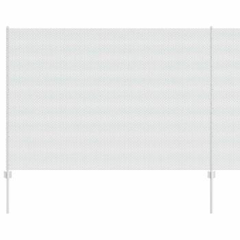 Zaun mit Pfosten Silber 1,5 x 10 m Stahl
