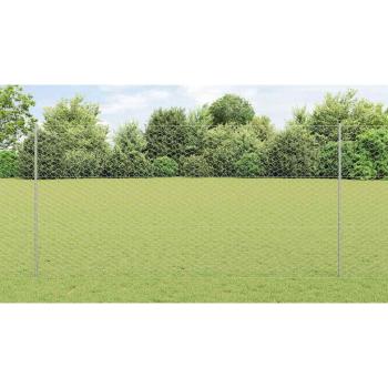 Sechseckiger Zaun mit Pfosten 10 x 1,5 m Verzinkter Stahl Netz