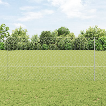Sechseckiger Zaun mit Pfosten 10 x 1,5 m Verzinkter Stahl Netz