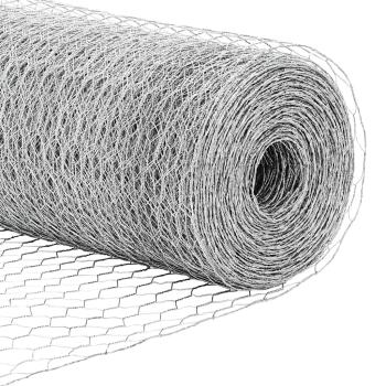 Zaun mit Pfosten Silber 0,8 x 25 m Stahl