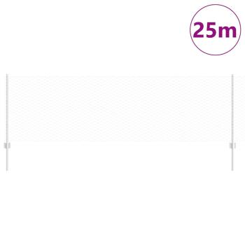 Zaun mit Pfosten Silber 0,8 x 25 m Stahl
