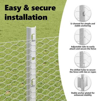 Zaun mit Pfosten Silber 1,5 x 25 m Stahl