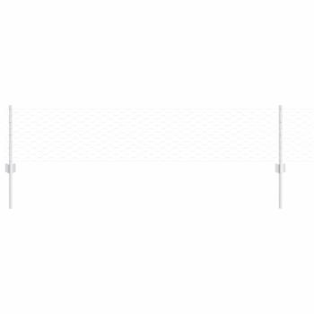 Zaun mit Pfosten Silber 0,4 x 50 m Stahl