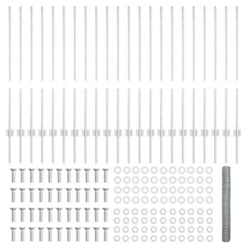 Zaun mit Pfosten Silber 1 x 50 m Stahl