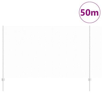 Zaun mit Pfosten Silber 1,4 x 50 m Stahl