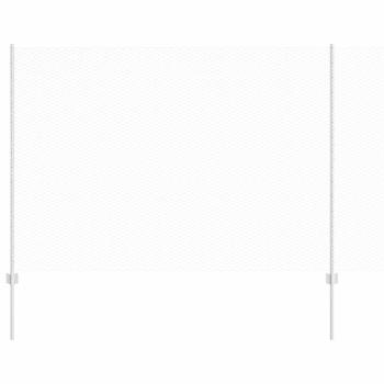 Sechseckzaun mit Pfosten 50 x 1,6 m Verzinkter Stahl Silber