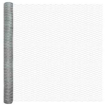 Zaun mit Pfosten Silber 1,6 x 50 m Stahl