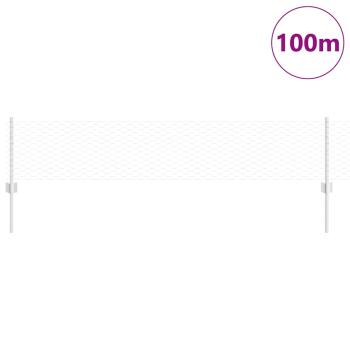 Zaun mit Pfosten Silber 0,4 x 100 m Stahl
