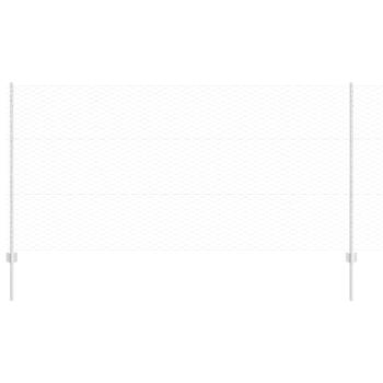 Zaun mit Pfosten Silber 1,2 x 100 m Stahl