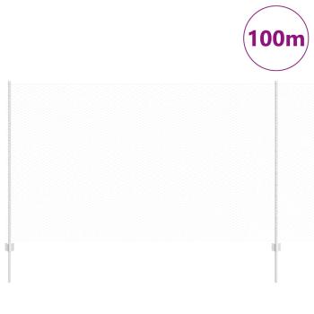 Zaun mit Pfosten Silber 1,4 x 100 m Stahl