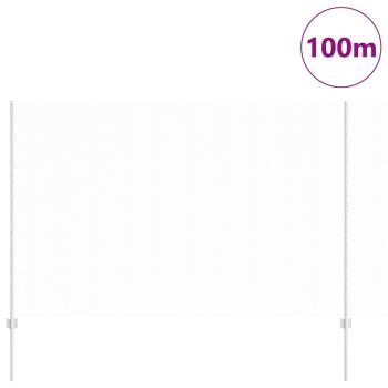 Zaun mit Pfosten Silber 1,6 x 100 m Stahl