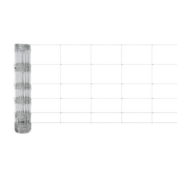 Zaun mit Pfosten Silber 0,8 x 25 m Stahl
