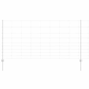 Zaun mit Pfosten Silber 1,2 x 25 m Stahl