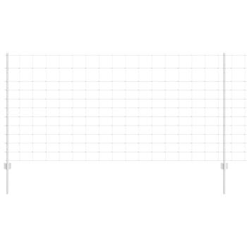 Zaun mit Pfosten Silber 1,2 x 25 m Stahl