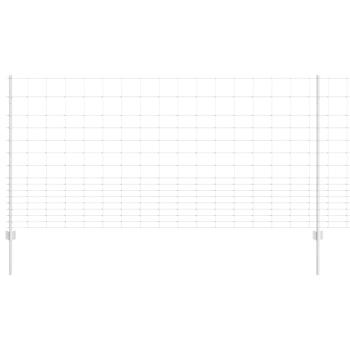 Zaun mit Pfosten Silber 1,2 x 25 m Stahl
