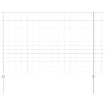 Zaun mit Pfosten Silber 1,5 x 25 m Stahl