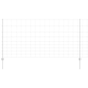 Zaun mit Pfosten Silber 1,2 x 50 m Stahl