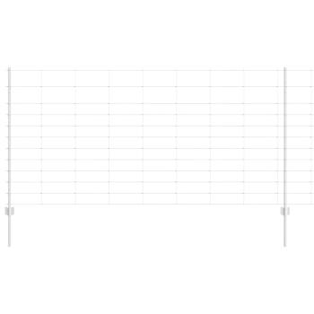 Zaun mit Pfosten Silber 1,2 x 50 m Stahl