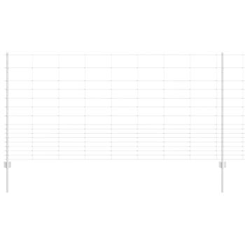 Zaun mit Pfosten Silber 1,2 x 50 m Stahl