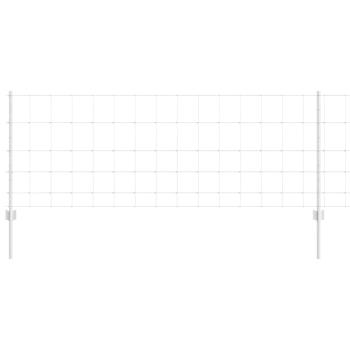Zaun mit Pfosten Silber 0,8 x 100 m Stahl