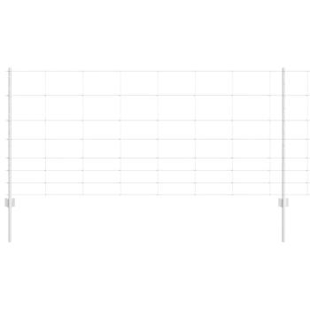 Zaun mit Pfosten Silber 1 x 100 m
