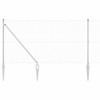 Zaunpfosten Silber 50 x 1 m (25 x 25 mm Masche) Stahl