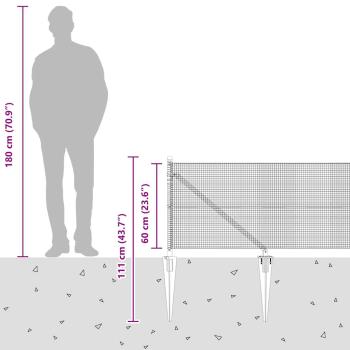 Zaunpfosten Grün 10 x 0,6 m (12 x 12 mm Netz) Stahl und PVC