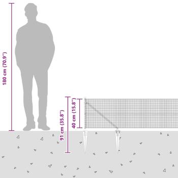 Zaunpfosten Grün 25 x 0,4 m (12 x 12 mm Maschen) Stahl und PVC