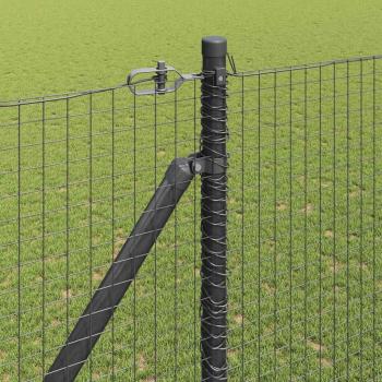 Geschweißter Drahtzaun mit Stacheln 25 x 1,5 m Grau Netz
