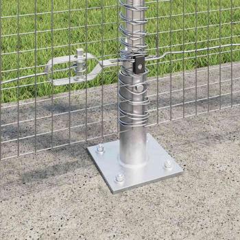 Geschweißter Drahtzaun mit Betonsockel 10 x 1,2 m Silber Netz
