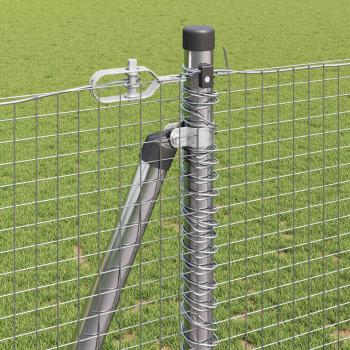 Geschweißter Drahtzaun mit Betonsockel 10 x 1,2 m Silber Netz