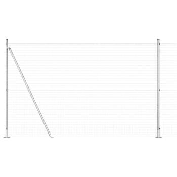 Zaunpfosten Silber 10 x 1,5 m (25 x 25 mm Maschenweite) Stahl
