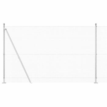 Zaunpfosten Silber 25 x 1,5 m (12 x 12 mm Netz) Stahl