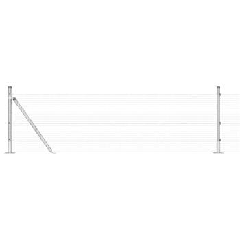 Zaunpfosten Silber 50 x 0,4 m (19 x 19 mm Maschen) Stahl