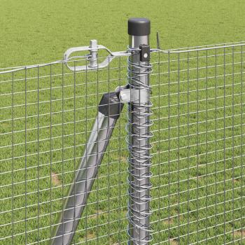 Zaunpfosten Silber 50 x 1,2 m (16 x 16 mm Netz) Stahl