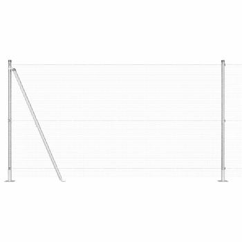 Zaunpfosten Silber 50 x 1,2 m (16 x 16 mm Netz) Stahl