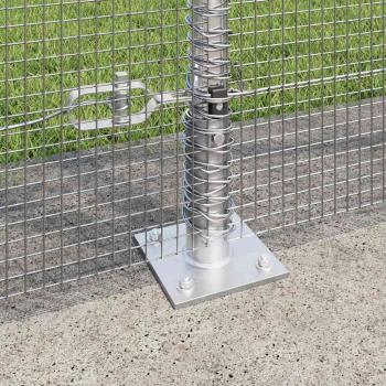 Zaunpfosten Silber 50 x 1,5 m (12 x 12 mm Maschen) Stahl