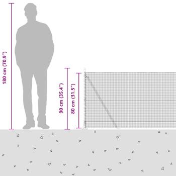 Zaunpfosten Grün 10 x 0,8 m (12 x 12 mm Maschendraht)